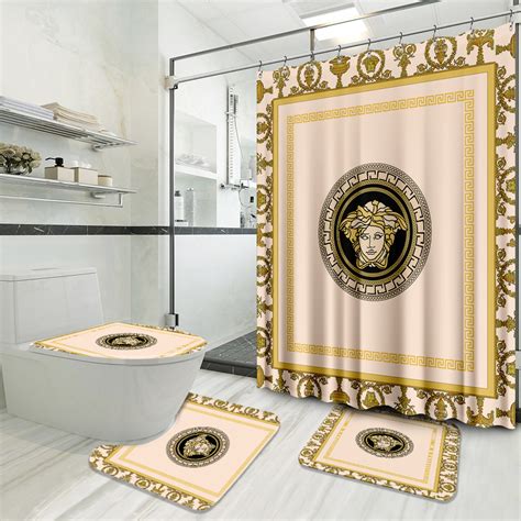 replica versace bathroom set|versace shower curtain set.